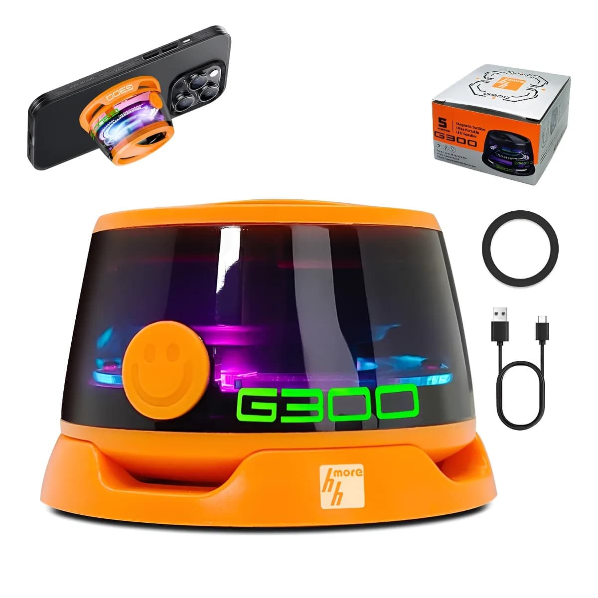 Mini Głośnik Bluetooth G200+ G300 z Magnesem i Podświetleniem RGB 🎵