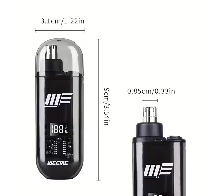 Trymer do Nosa i Uszu – Bezpieczny, Łatwy w Czyszczeniu, USB / Manualny