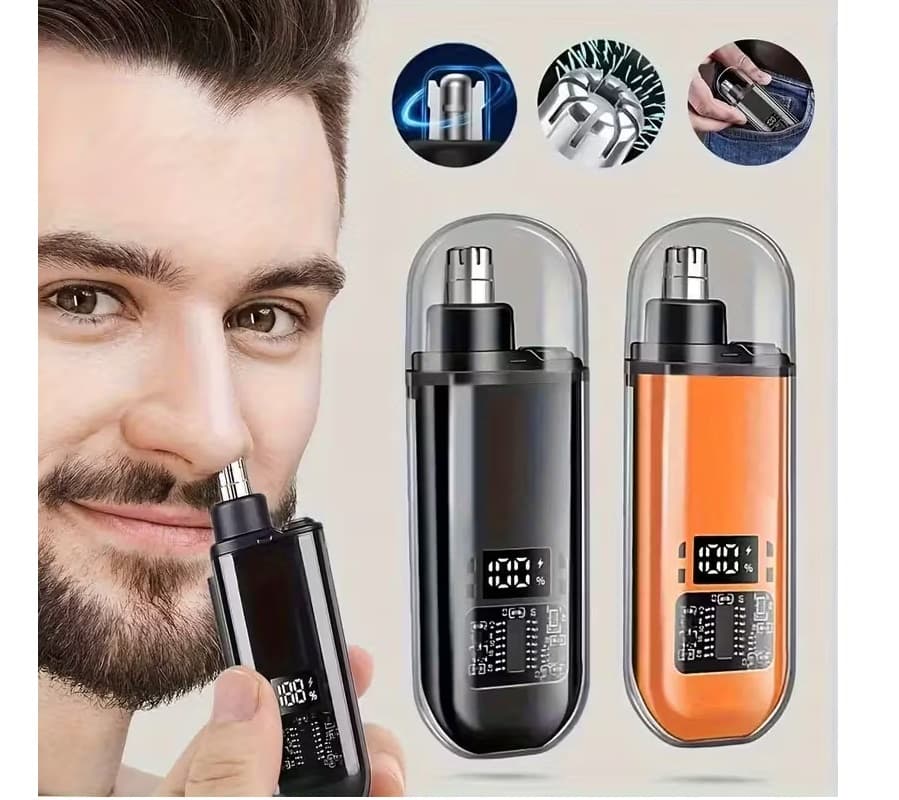 Trymer do Nosa i Uszu – Bezpieczny, Łatwy w Czyszczeniu, USB / Manualny