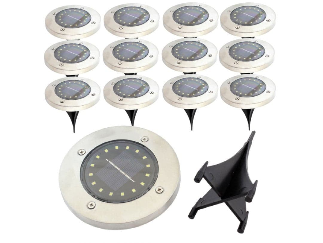 12x lampa ogrodowa solarna 16 led najazd czujnik