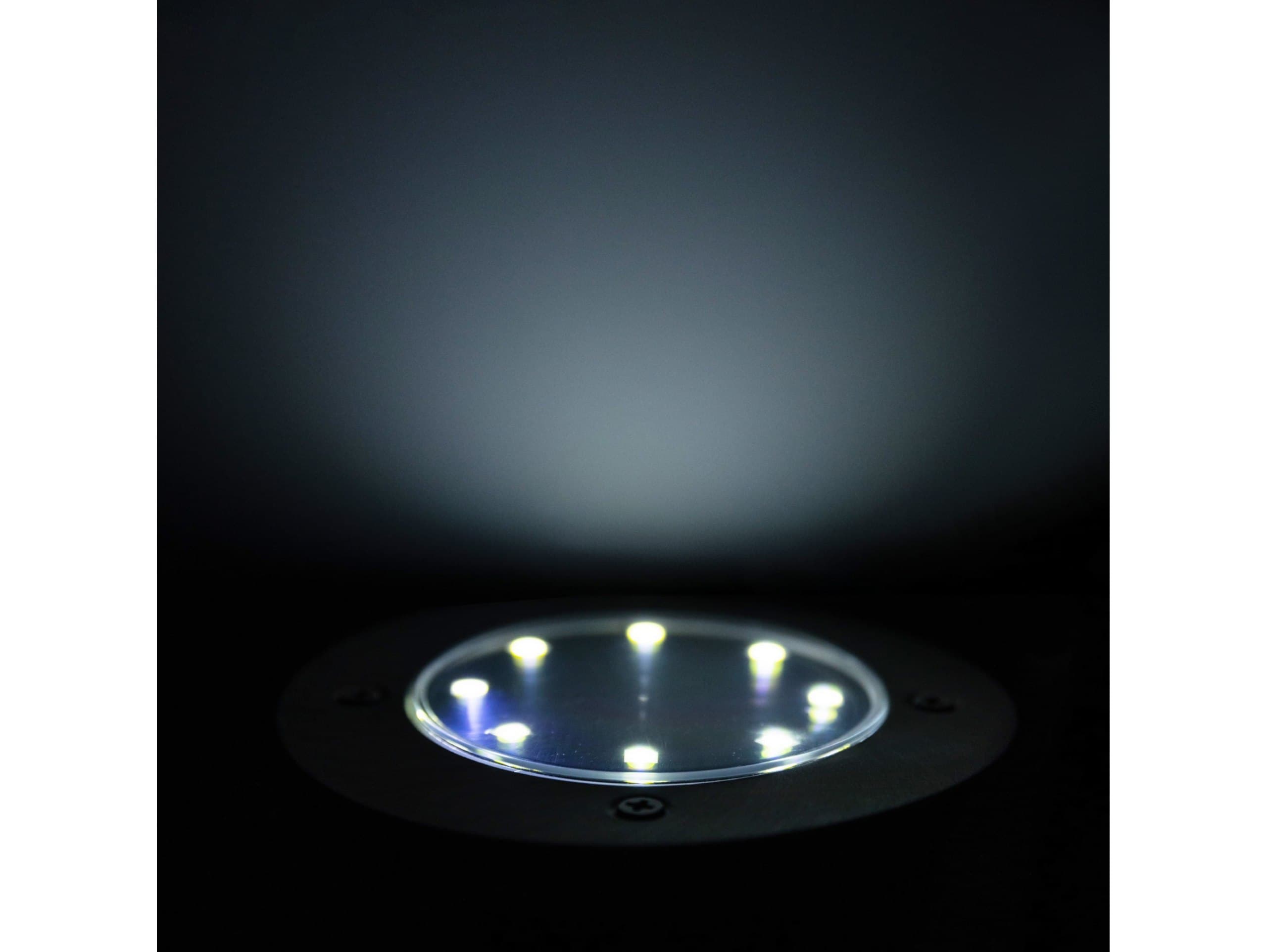 Lampa ogrodowa solarna 8 led najazdowa czujnik lampka gruntowa