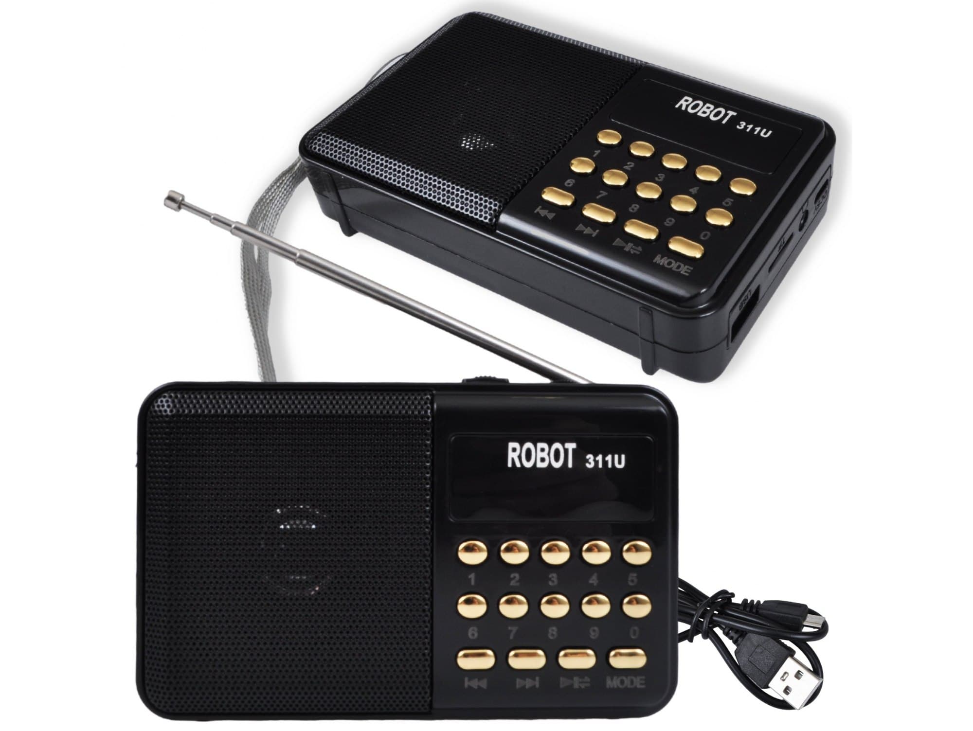 Radio mini małe kieszonkowe przenośne mp3 usb microsd akumulator czarny