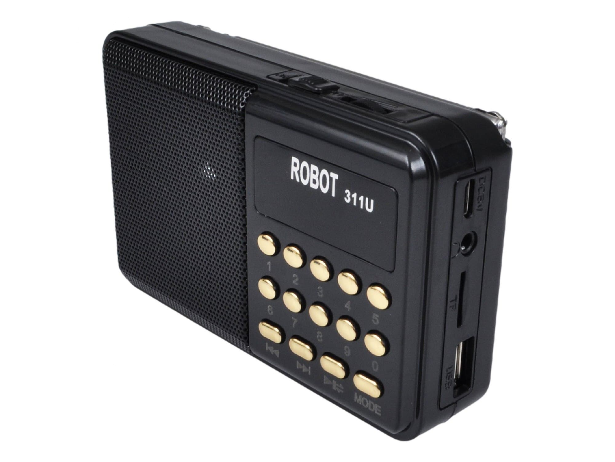 Radio mini małe kieszonkowe przenośne mp3 usb microsd akumulator czarny
